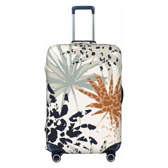 Balery Tropical Leaves Luggage Cover Protector, Scratch And Dirt Resistant, Fits 18-32 Inch Luggage -