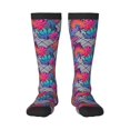 thumbnail image 1 of Balery Tropical Leaves Printed Novelty Socks Men's Women's Crew Socks Sports Socks Knee High Socks Cotton Socks Quirky and Cool Socks, 1 of 9