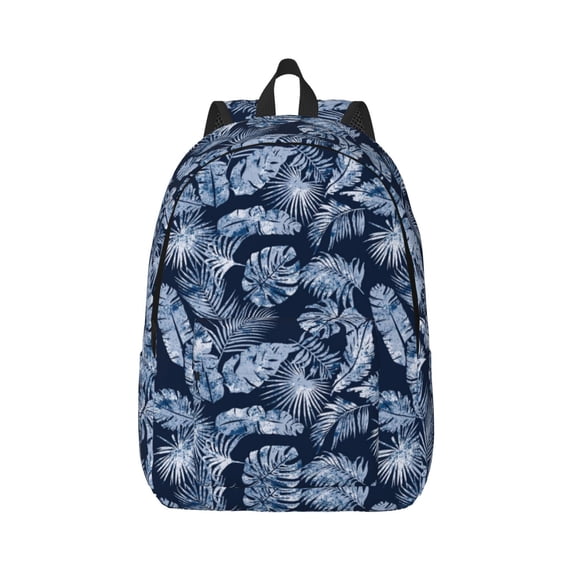Balery Tropical Leaves Vintage Canvas Backpack for Men and Women - Large Capacity, Durable Travel Laptop Bag for School, Work, Hiking, and Outdoor Activities