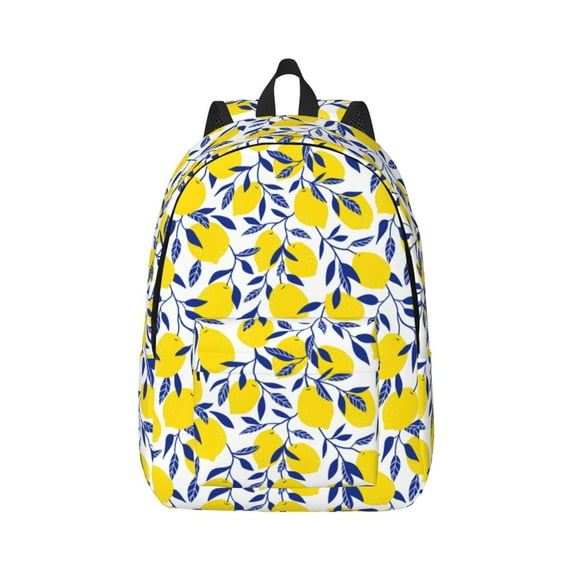 Balery Tropical Lemon Vintage Canvas Backpack for Men and Women - Large Capacity, Durable Travel Laptop Bag for School, Work, Hiking, and Outdoor Activities