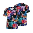 thumbnail image 1 of Balery Tropical Palm Leaves Baseball Jersey for Men Casual Button Down Shirts Short Sleeve Active Team Sports Uniform-Small, 1 of 9