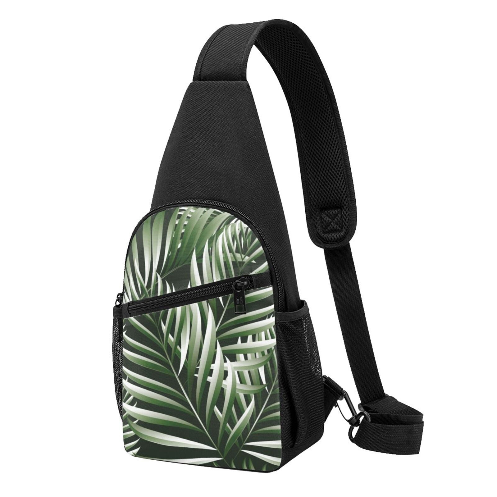 Hawaii Tropical Leaves Sling Bag – Crossbody Shoulder Chest Bag For Men & Women, Lightweight Travel Daypack