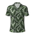 thumbnail image 1 of Balery Tropical Palm Leaves1 Printed Men’s Short Sleeve Polo Shirt, Midweight Men's Shirt,Golf Polo shirts -4X-Large, 1 of 9