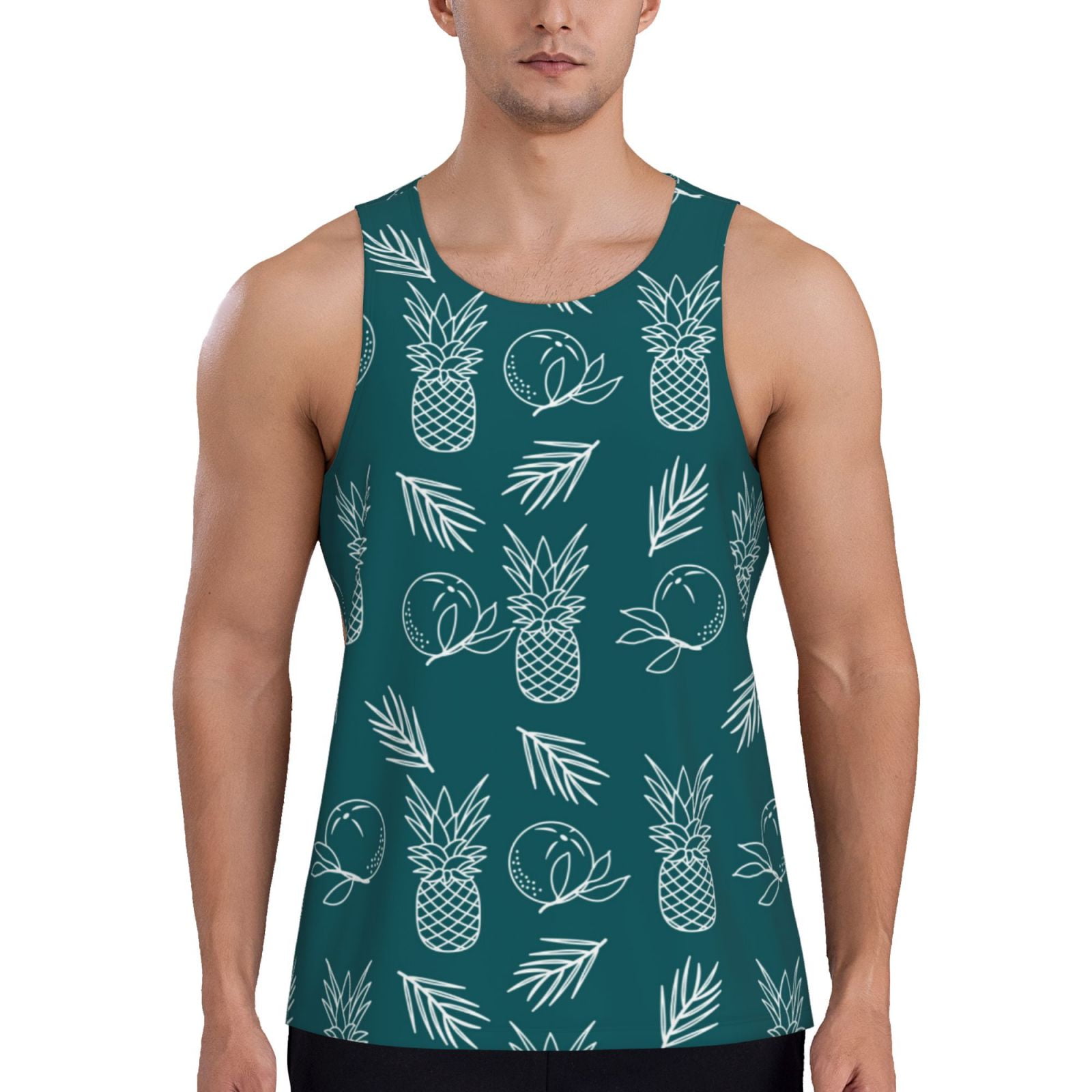 LETAOTAO Men's Hipster Slim Fit Workout Shirt - Longline Drop Cut Gym Muscle Tee (Grass Green, XX-Large Tall)