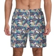 thumbnail image 1 of Balery Tropical Sloth Mens Swim Trunks Swim Shorts for Men Quick Dry Inseam Beach Shorts with Compression Liner Pocket-X-Large, 1 of 9