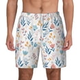 thumbnail image 1 of Balery Tulips Flowers Mens Swim Trunks Swim Shorts for Men Quick Dry Inseam Beach Shorts with Compression Liner Pocket-XX-Large, 1 of 9