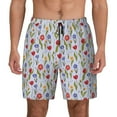 thumbnail image 1 of Balery Tulips Flowers Mens Swim Trunks Swim Shorts for Men Quick Dry Inseam Beach Shorts with Compression Liner Pocket-, 1 of 9