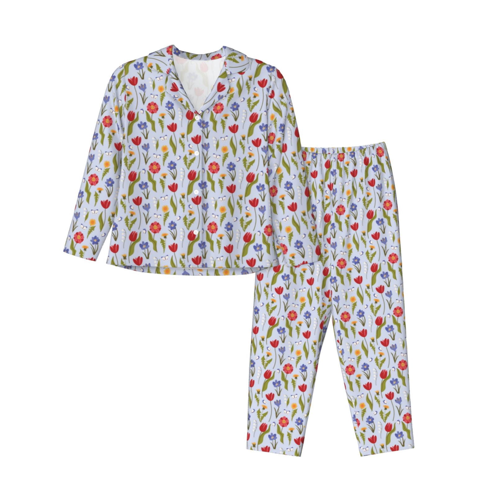 liter darling flower pajama set-2col