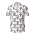 thumbnail image 1 of Balery Tulips Flowers Printed Men’s Short Sleeve Polo Shirt, Midweight Men's Shirt,Golf Polo shirts -X-Large, 1 of 9