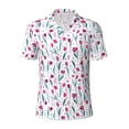 thumbnail image 1 of Balery Tulips Flowers Printed Men’s Short Sleeve Polo Shirt, Midweight Men's Shirt,Golf Polo shirts -, 1 of 9