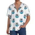 thumbnail image 1 of Balery Turtle Men's Casual Button Down Shirt Short Sleeve Textured Summer Cuban Beach Shirts-4X-Large, 1 of 7