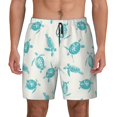 thumbnail image 1 of Balery Turtle Mens Swim Trunks Swim Shorts for Men Quick Dry Inseam Beach Shorts with Compression Liner Pocket-Small, 1 of 9