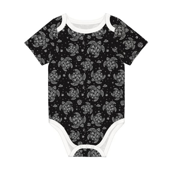 Balery Turtle Pattern Baby Climbing Clothes Infant Bodysuit Cute Infant Bodysuit Baby Romper-2 Years