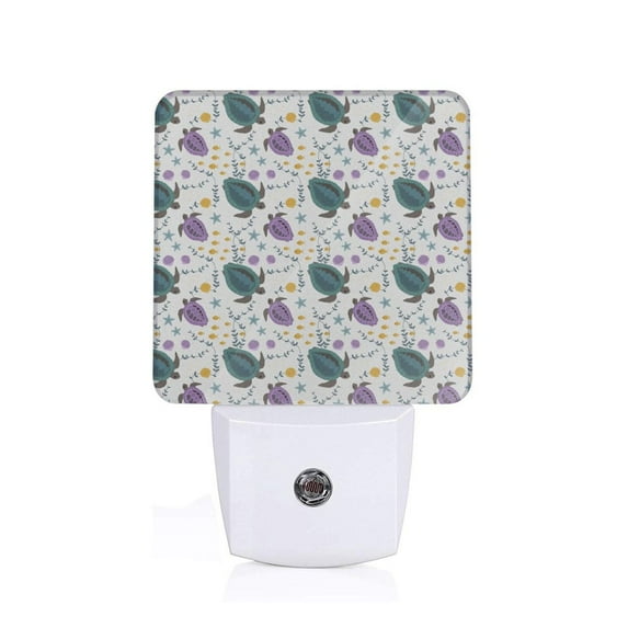Balery Turtle Pattern LED Night Light with Automatic Sensor Plug in Night Light with Dusk-to-Dawn Light Sensor LED Nightlight 0.5W-US