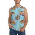 thumbnail image 1 of Balery Turtles And Corals Men's Sleeveless Muscle Shirts Workout Tank Top, Moisture Wicking, Odor Protection-Small, 1 of 8