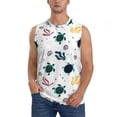 thumbnail image 1 of Balery Turtles And Corals Men's Sleeveless Muscle Shirts Workout Tank Top, Moisture Wicking, Odor Protection-X-Large, 1 of 8