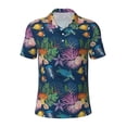thumbnail image 1 of Balery Undersea Animals Printed Men’s Short Sleeve Polo Shirt, Midweight Men's Shirt,Golf Polo shirts -4X-Large, 1 of 9