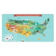 thumbnail image 1 of Balery Usa Tourist Map Mouse Pad ,15.8x29.5 In Large Gaming Mouse Pad Desk Mat Long Non-Slip Rubber Stitched Edges,Waterproof Mousepad Desk Mat For Gamer Office Home, 1 of 9