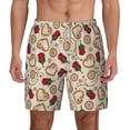 thumbnail image 1 of Balery Valentine'S Day Rose Mens Swim Trunks Swim Shorts for Men Quick Dry Inseam Beach Shorts with Compression Liner Pocket-XX-Large, 1 of 9