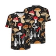 thumbnail image 1 of Balery Various Mushrooms Baseball Jersey for Men Casual Button Down Shirts Short Sleeve Active Team Sports Uniform-Large, 1 of 9