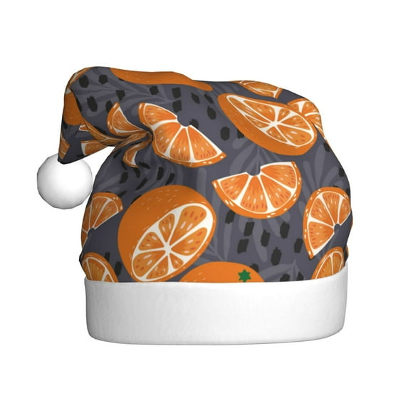 Balery Various Oranges Pattern Santa Hat Christmas Hat Funny Christmas Hat Christmas Knitted Beanie Hat For Men Women Adult