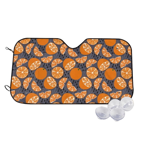 Balery Various Oranges Print Car Windshield Sun Shade,Windshield Sunshade for Car Pickup Truck SUV Accessories-
