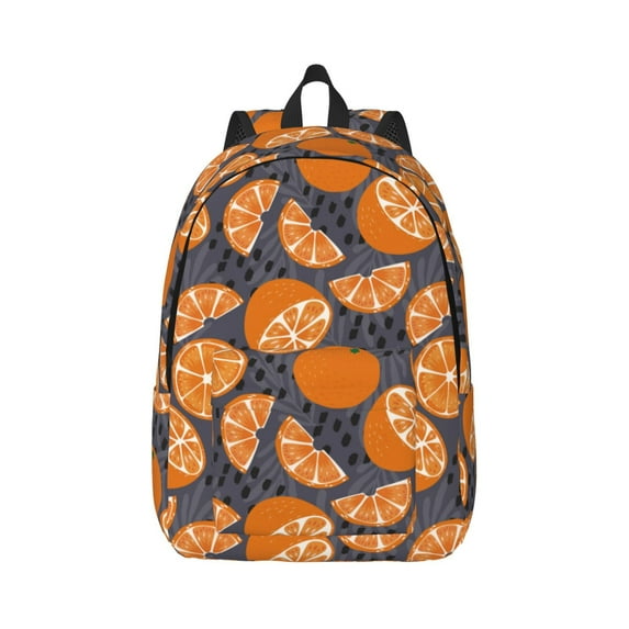 Balery Various Oranges Vintage Canvas Backpack for Men and Women - Large Capacity, Durable Travel Laptop Bag for School, Work, Hiking, and Outdoor Activities
