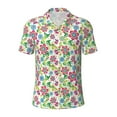 thumbnail image 1 of Balery Vector Mexican Otomi Style Bright Printed Men’s Short Sleeve Polo Shirt, Midweight Men's Shirt,Golf Polo shirts -Large, 1 of 8