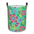 thumbnail image 1 of Balery Vector Mexican Otomi Style Bright Round Laundry Basket with Handles Waterproof Freestanding Laundry Hamper for Clothes Toys in the Dorm and Family-Small, 1 of 8