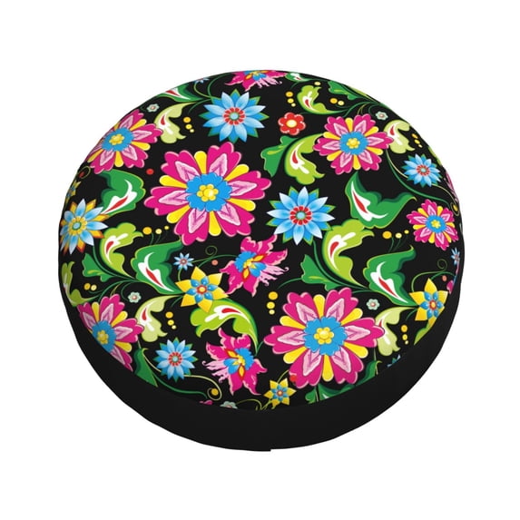 Balery Vector Mexican Otomi Style Bright Tire Covers - Tough Tire Wheel Protector for Truck, SUV, Trailer, Camper, RV -15 inch