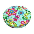thumbnail image 1 of Balery Vector Mexican Otomi Style Bright Velvet Round Bar Chair Cushion Cover Adjustable, Protects From Scratches And Stains, Soft & Washable Ideal For Wooden And Metal Stools - 13 Inch, 1 of 7