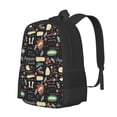 thumbnail image 1 of Balery Vegetable Quiche Backpack for Men and Women - Durable 600D Oxford Cloth -Large Capacity, Water-Resistant School, Travel, and Hiking Bag, 1 of 7