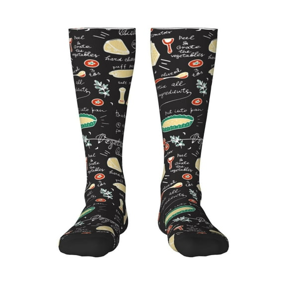 Balery Vegetable Quiche Fun Novelty Socks Men'S Women'S Crew Socks Funny Crazy Novelty Socks Quirky And Cool Socks
