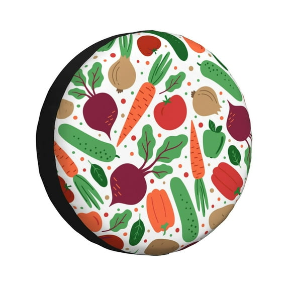 Balery Vegetablestire Cover Waterproof Dust-Proof, Universal Spare Wheel Tire Cover For Trailer, Rv, Suv Truck And Vehicle Camper Accessories-16 Inch