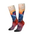 thumbnail image 1 of Balery Vibrant Hummingbird Watercolor Art Printed Novelty Socks Men's Women's Crew Socks Sports Socks Knee High Socks Cotton Socks Quirky and Cool Socks, 1 of 9