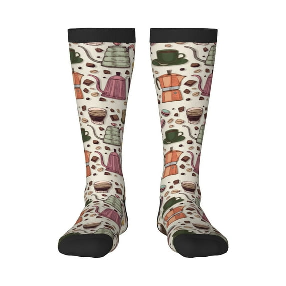 Balery Vintage Coffee Fun Novelty Socks Men'S Women'S Crew Socks Funny Crazy Novelty Socks Quirky And Cool Socks