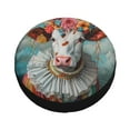 thumbnail image 1 of Balery Vintage Colorful Floral Cow Tire Covers - Tough Tire Wheel Protector for Truck, SUV, Trailer, Camper, RV -16 inch, 1 of 8