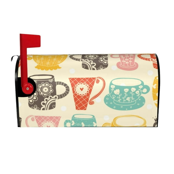 Balery Vintage Cup Mailbox Cover - Standard Size-25.5x21 in