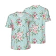 thumbnail image 1 of Balery Vintage Floral Baseball Jersey for Men Casual Button Down Shirts Short Sleeve Active Team Sports Uniform-Small, 1 of 9