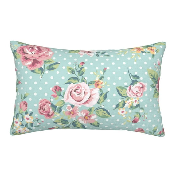Balery Vintage Floral Pillow Covers,Bed Pilowcases,Reversible Plush Throw Pillow Covers End Pillow Encasement,Pillow Case - 14"X20"