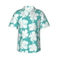 thumbnail image 1 of Balery Vintage Floral Print Men's Hawaiian Shirts Short Sleeve Beach Shirt Relaxed Fit Vacation Button Down Shirts-, 1 of 9