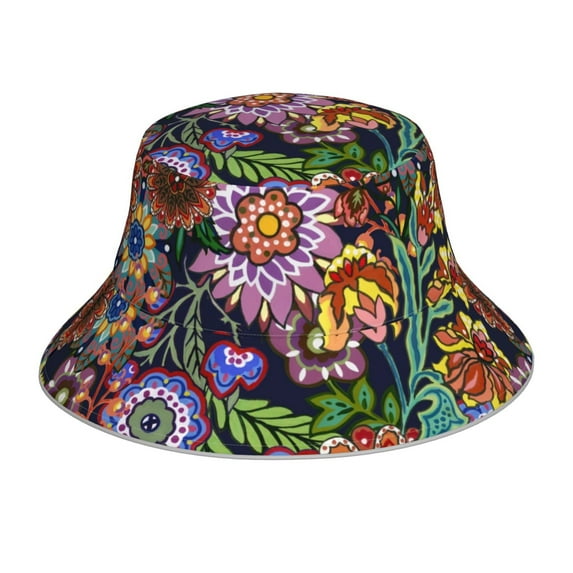 Balery Vintage Floral Sun Hats for Men Women Bucket Hat UPF 50+ Buckey Hat Boonie Hat Foldable UV Protection Hiking Beach Fishing Summer