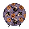 thumbnail image 1 of Balery Vintage Halloween Black Cat Print Bone China Decorative Plate Ceramic Dinner Plates Art Crafts with Display Stand-10in, 1 of 6