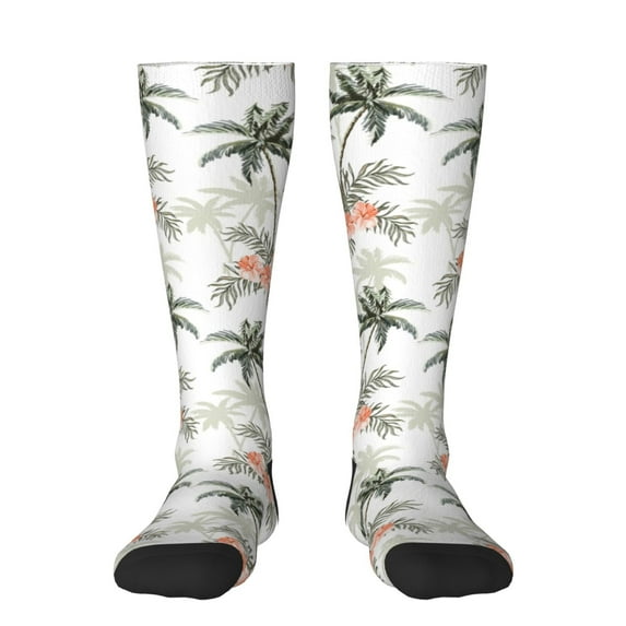 Balery Vintage Palm Trees Fun Novelty Socks Men'S Women'S Crew Socks Funny Crazy Novelty Socks Quirky And Cool Socks