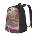 thumbnail image 1 of Balery Vintage Pink Drive View Backpack for Men and Women - Durable 600D Oxford Cloth -Large Capacity, Water-Resistant School, Travel, and Hiking Bag, 1 of 7