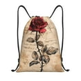thumbnail image 1 of Balery Vintage Rose Botanical Art Pattern Drawstring Backpack Bag Sport Gym Sackpack Cinch Bags Pattern Drawstring Backpack Bag Sport Gym Sackpack Cinch Bags -Medium, 1 of 6