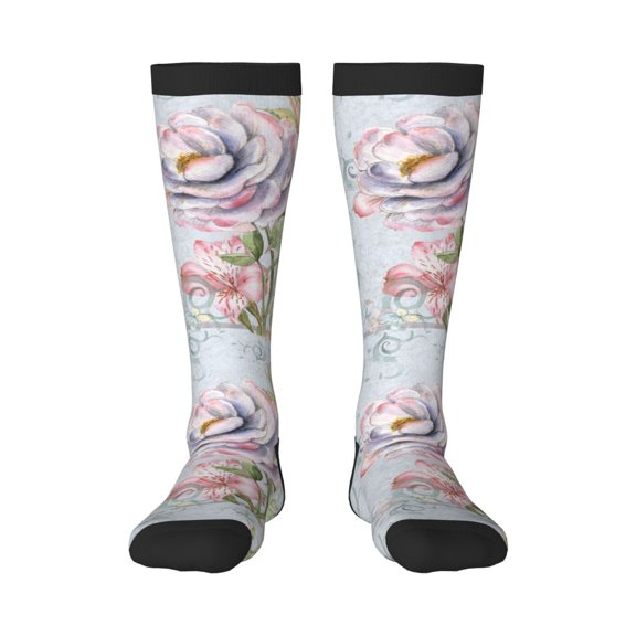 Balery Vintage Rose Fun Novelty Socks Men'S Women'S Crew Socks Funny Crazy Novelty Socks Quirky And Cool Socks