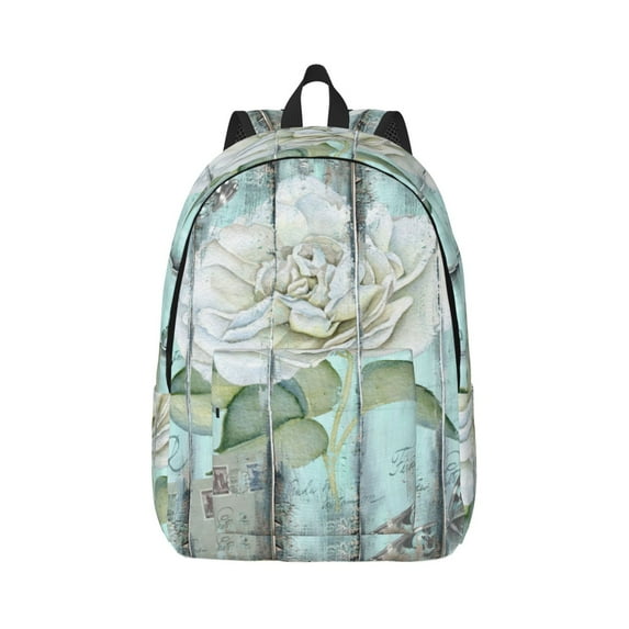 Balery Vintage Rose1 Vintage Canvas Backpack for Men and Women - Large Capacity, Durable Travel Laptop Bag for School, Work, Hiking, and Outdoor Activities