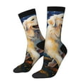 thumbnail image 1 of Balery Vintage Starry Sky Labrador Pattern Crew Socks Unisex– Soft & Breathable Socks for Men & Women, One-Size Fits Most (US 5-11), Comfortable & Durable for Daily Wear, 1 of 6