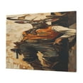 thumbnail image 1 of Balery Vintage Style Elk Pattern Canvas Decorative Picture – 30x40in Premium Wall Art, Modern Canvas Print for Home Decor（Horizontal）, 1 of 6